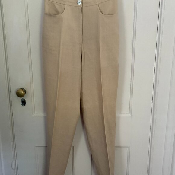 Ann Tijuan for Kenar etc. 100% Linen, Beige Pants, Size 4. NWOT - Picture 5 of 6